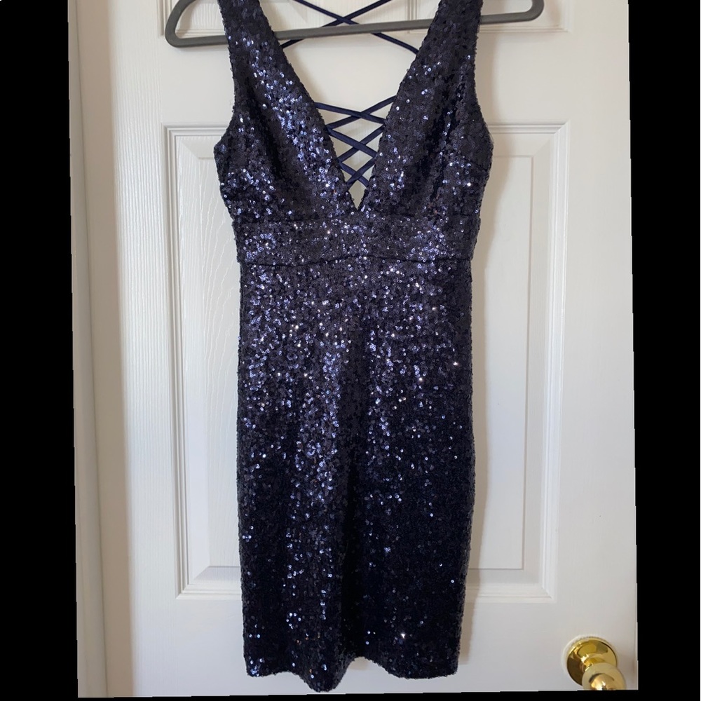 Blue sequin Dress